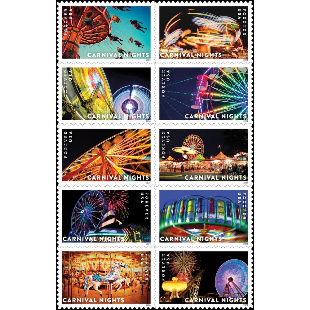 2024 us forever stamps-Carnival Nights 2024 us forever stamps-Carnival Nights