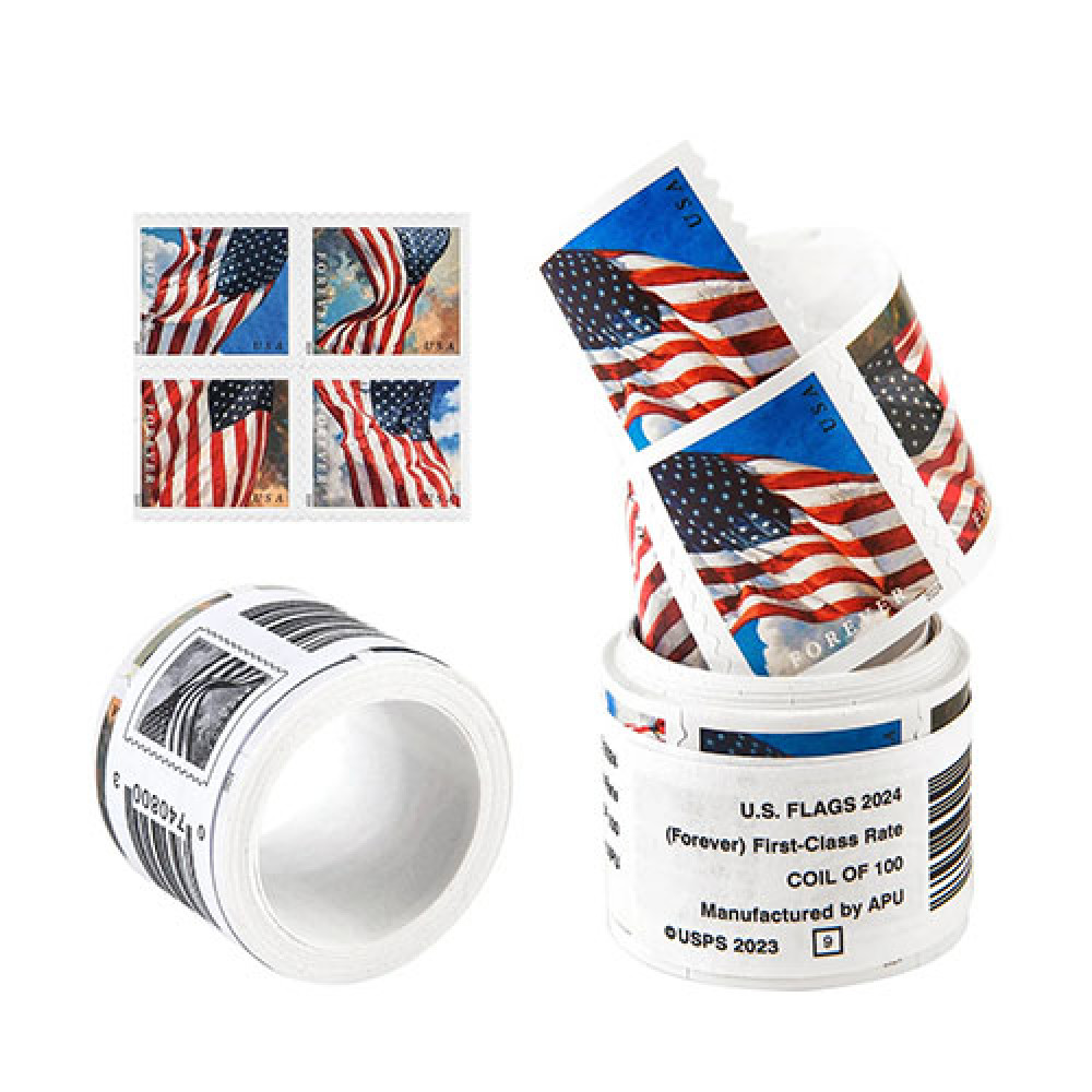 2024 USPS Forever American Flag Stamps Rolls 2024 USPS Forever American Flag Stamps Rolls