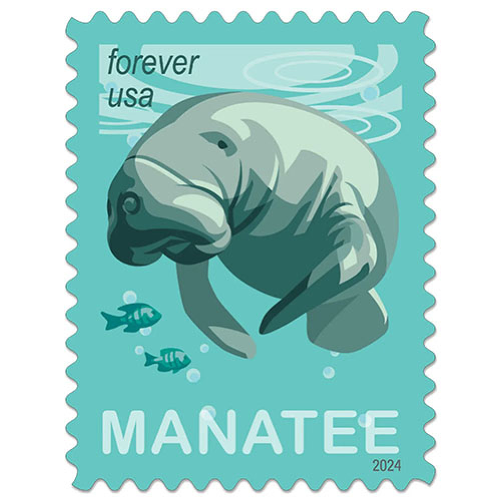 2024 USPS Save Manatees Forever Stamps 2024 USPS Save Manatees Forever Stamps