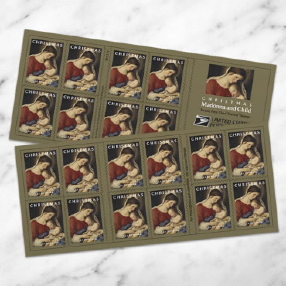 2024 usps Christmas Madonna and Child Forever Stamps Book of 20 2024 usps Christmas Madonna and Child Forever Stamps Book of 20