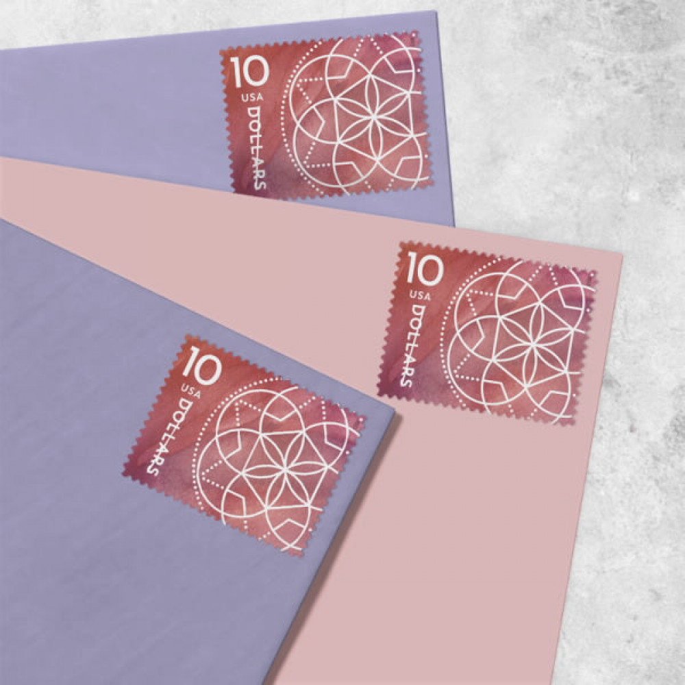 2023 US 10 Dollar Floral Geometry Stamps 2023 US 10 Dollar Floral Geometry Stamps
