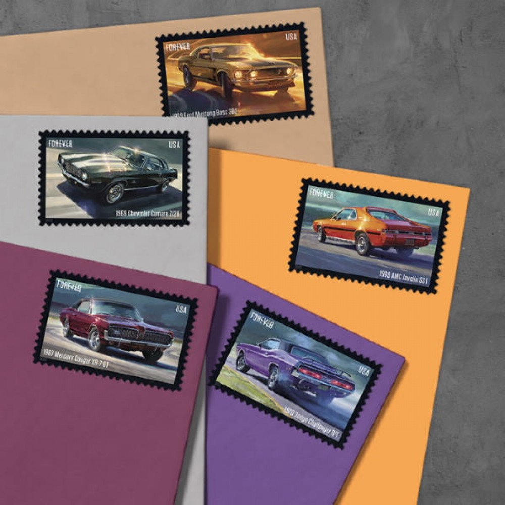 2022 USPS Pony Cars Stamps 2022 USPS Pony Cars Stamps